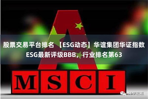 股票交易平台排名 【ESG动态】华谊集团华证指数ESG最新评级BBB，行业排名第63